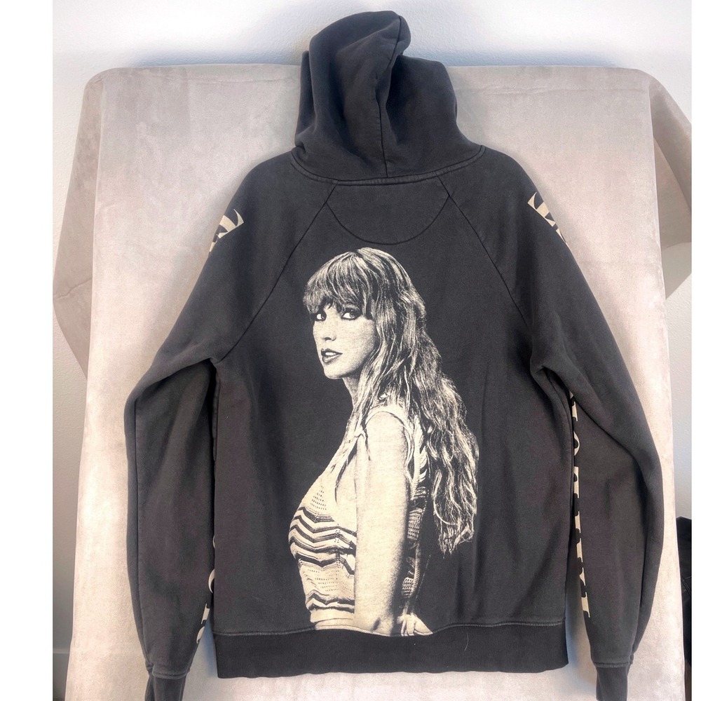 Taylor Swift The Eras Tour Hoodie Charcoal Black Graphic Pullover Small Swiftie